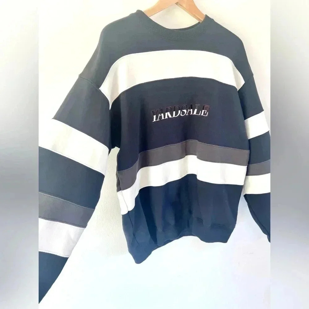 Yardsale Skateboards Valentine Sweatshirt Striped Crewneck Size Medium - Picture 3 of 11